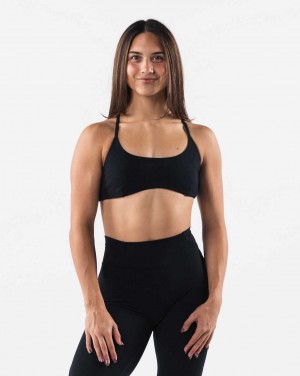 Sujetador Deportivo Alphalete Aura Tiras Mujer Negros | Mexico-573849