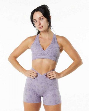 Sujetador Deportivo Alphalete Surface Wrap Mujer Morados | Mexico-761820