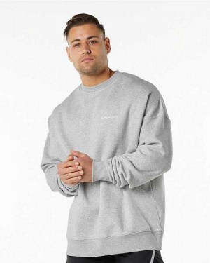 Suéter Alphalete Classic Crew Hombre Grises | Mexico-142560