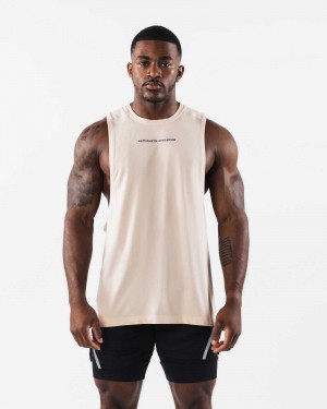 Tank Top Alphalete AA Airtech Cutoff Hombre Marrom | Mexico-986351