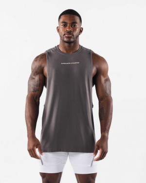 Tank Top Alphalete AA Airtech Cutoff Hombre Grises | Mexico-752310