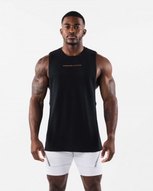 Tank Top Alphalete AA Airtech Cutoff Hombre Negros | Mexico-708356