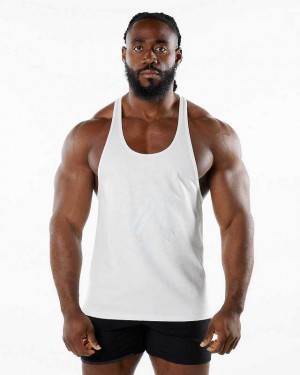 Tank Top Alphalete Dynasty Stringer Hombre Blancos | Mexico-309267