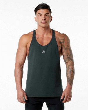 Tank Top Alphalete Emblem Stringer Hombre Verdes | Mexico-748123