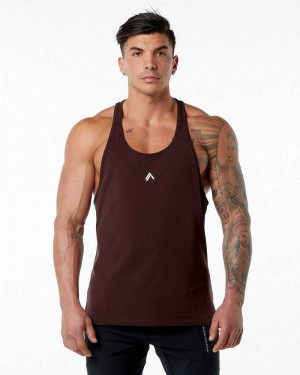 Tank Top Alphalete Emblem Stringer Hombre Rojos | Mexico-476903