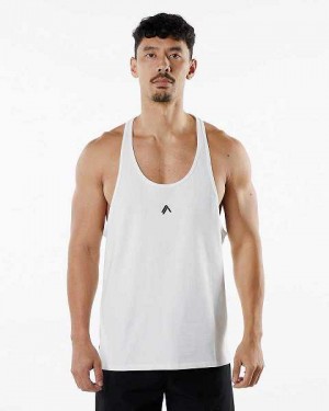 Tank Top Alphalete Emblem Stringer Hombre Blancos | Mexico-693721