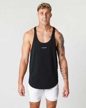 Tank Top Alphalete Heavy Algodon Core Stringer Hombre Negros | Mexico-487169