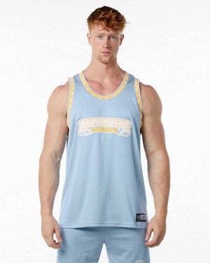 Tank Top Alphalete Varsity Basketball Hombre Azules Claro | Mexico-065132