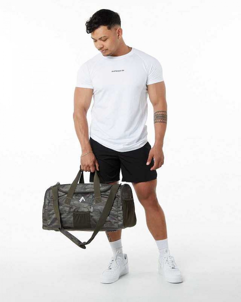 Bolso Duffel Alphalete Essential Unisex Verdes | Mexico-962174