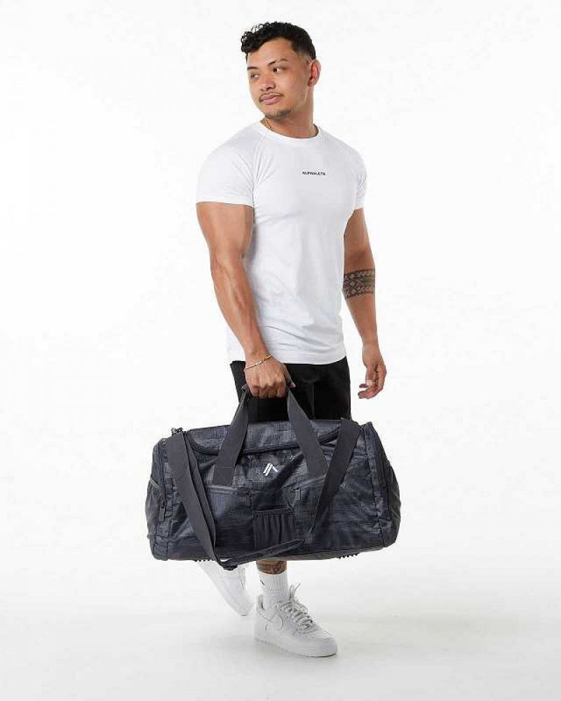 Bolso Duffel Alphalete Essential Unisex Negros Camuflados | Mexico-265809