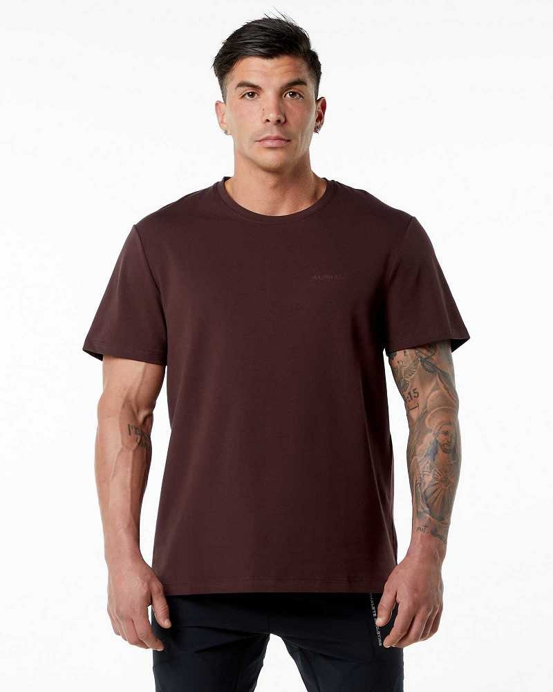 Camisa Manga Corta Alphalete Classic Hombre Rojos | Mexico-907648