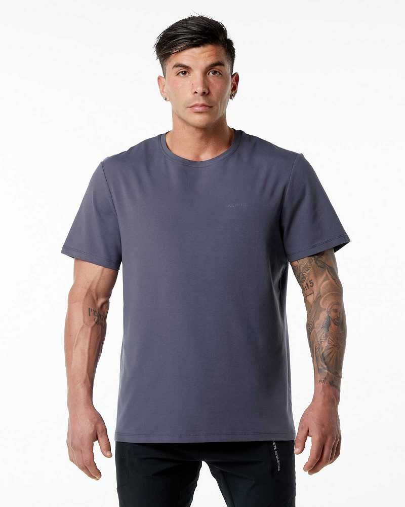 Camisa Manga Corta Alphalete Classic Hombre Morados | Mexico-982013