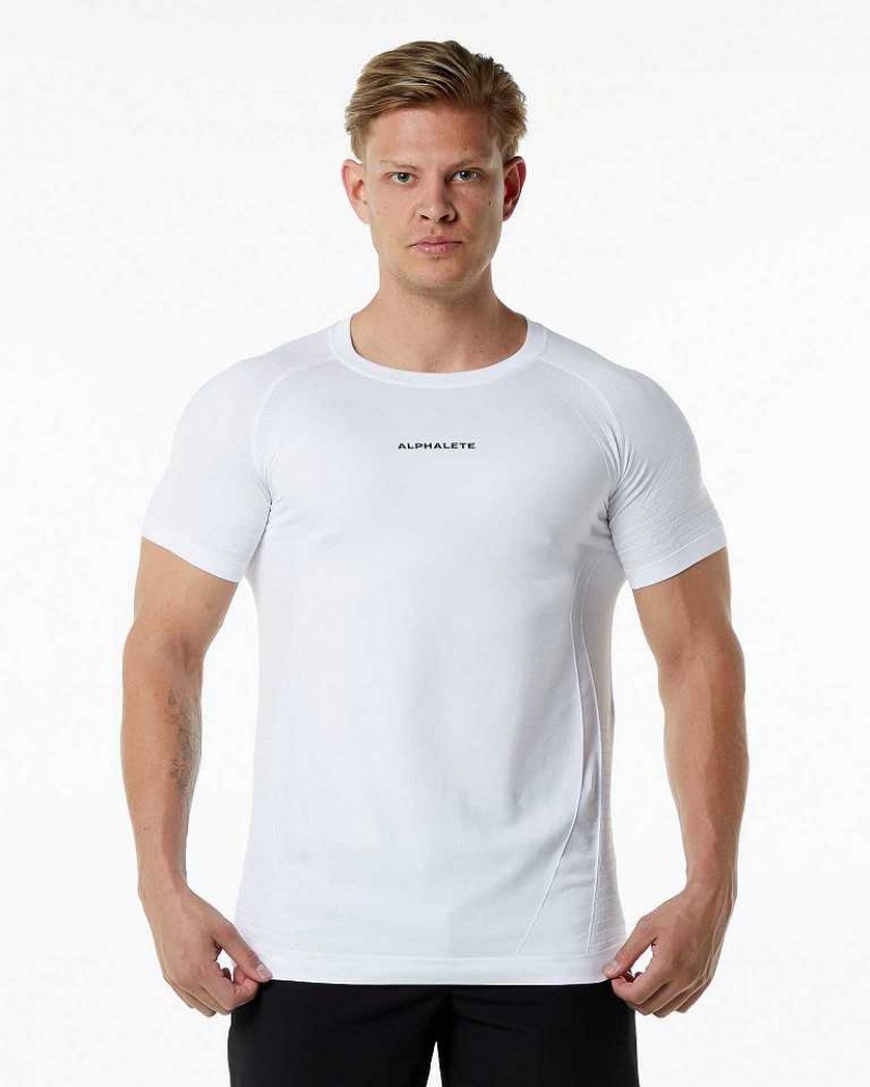 Camisa Manga Corta Alphalete Ozone Hombre Blancos | Mexico-560913