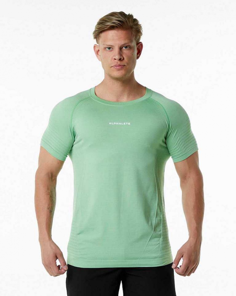 Camisa Manga Corta Alphalete Ozone Hombre Verdes | Mexico-085943