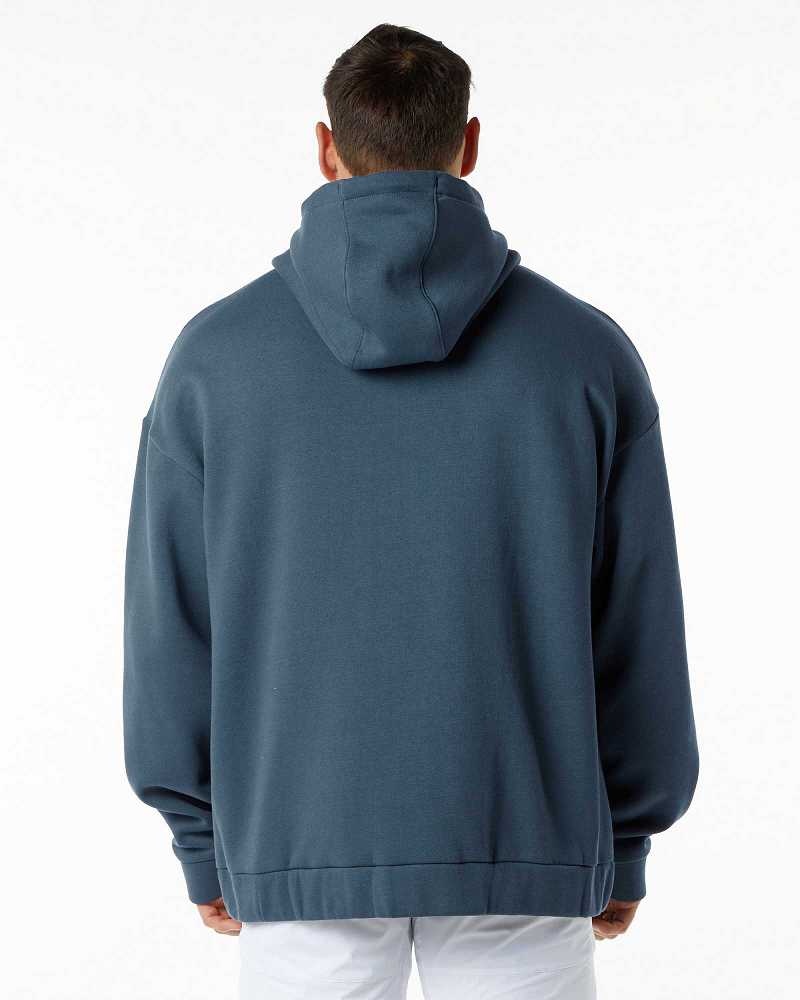 Chamarras Alphalete Classic Full-Zip Hombre Azules | Mexico-271869