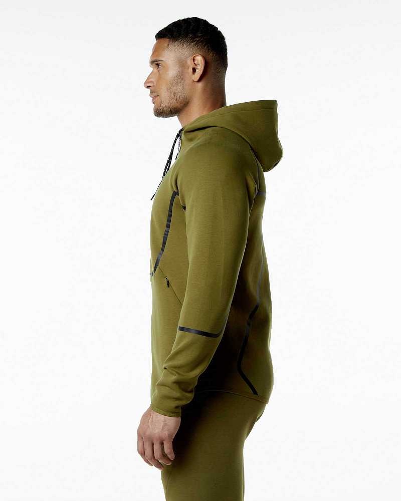 Chamarras Alphalete ELMTS Atléticos Hombre Verdes | Mexico-478361