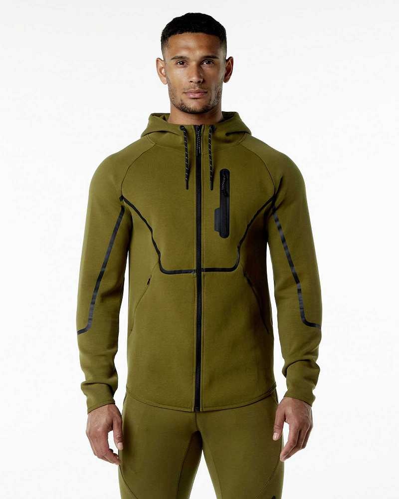 Chamarras Alphalete ELMTS Atléticos Hombre Verdes | Mexico-478361