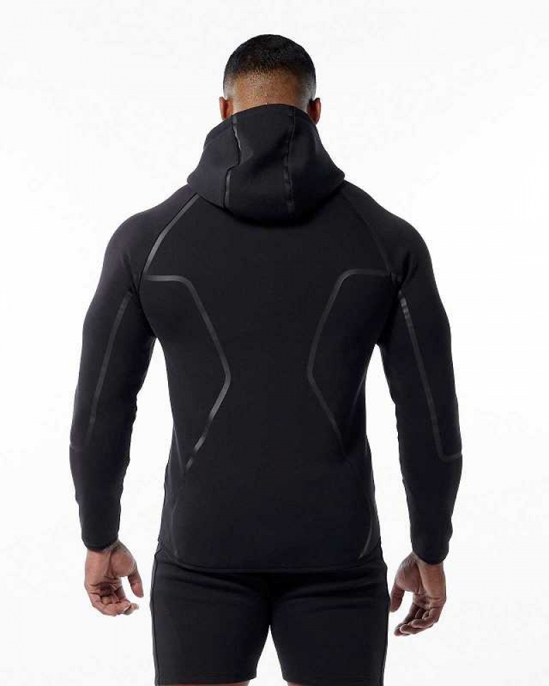 Chamarras Alphalete ELMTS Atléticos Hombre Negros | Mexico-014269