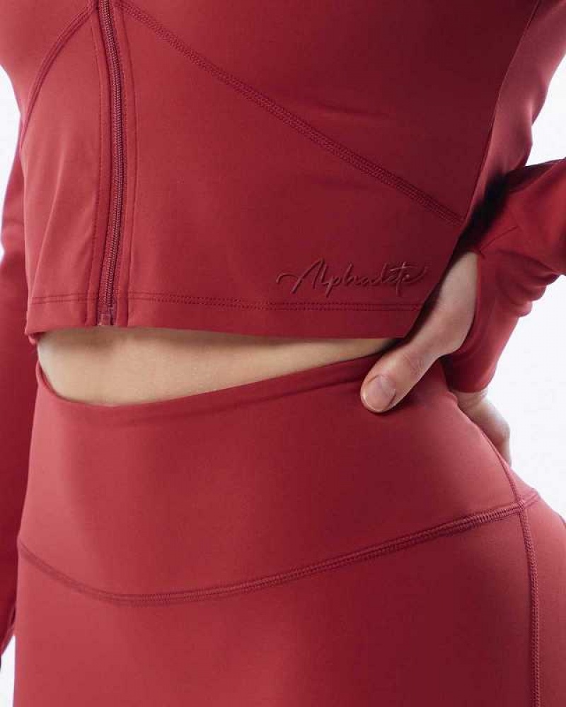 Chamarras Alphalete Pulse Mujer Rojos | Mexico-259063