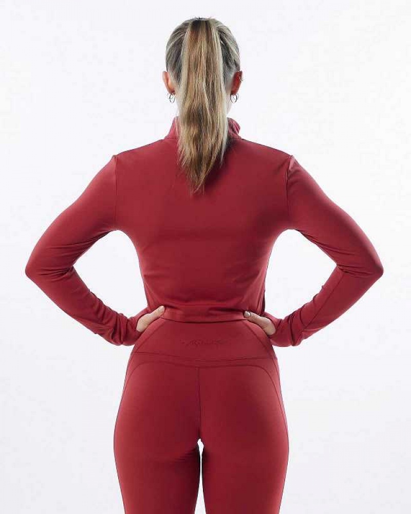 Chamarras Alphalete Pulse Mujer Rojos | Mexico-259063