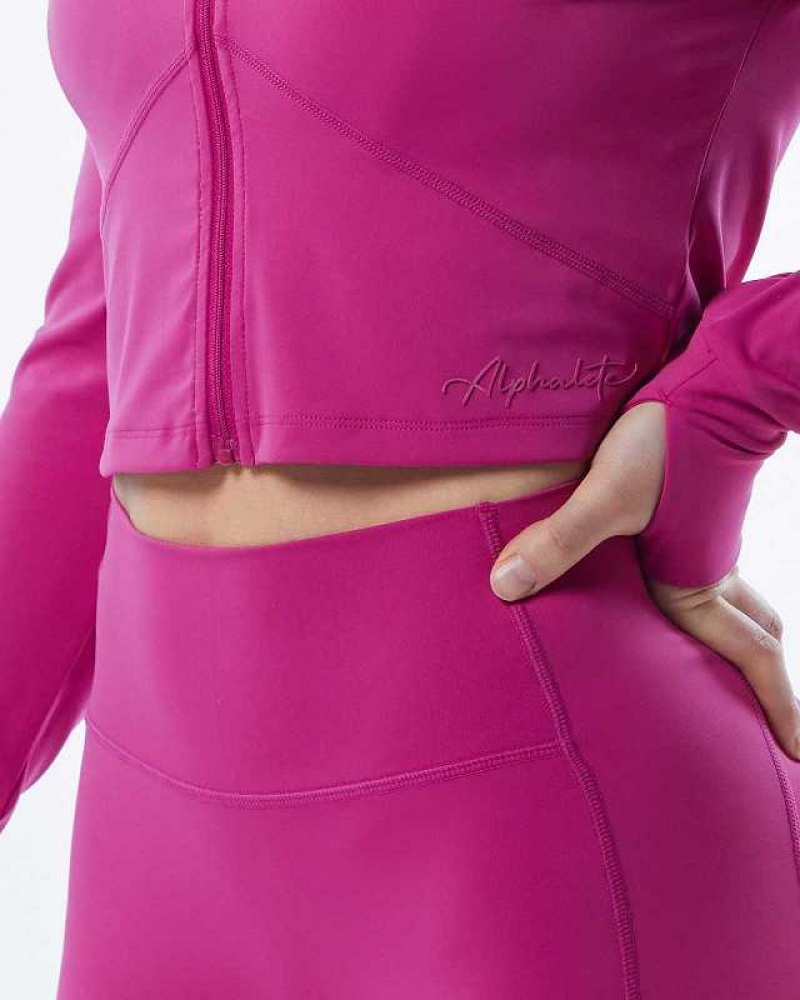 Chamarras Alphalete Pulse Mujer Rosas | Mexico-024381