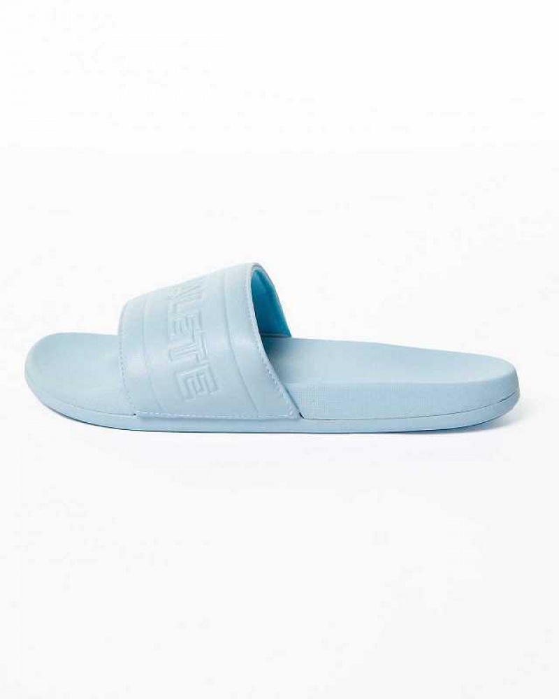 Chanclas Alphalete Essential Core Unisex Azules Claro | Mexico-635810