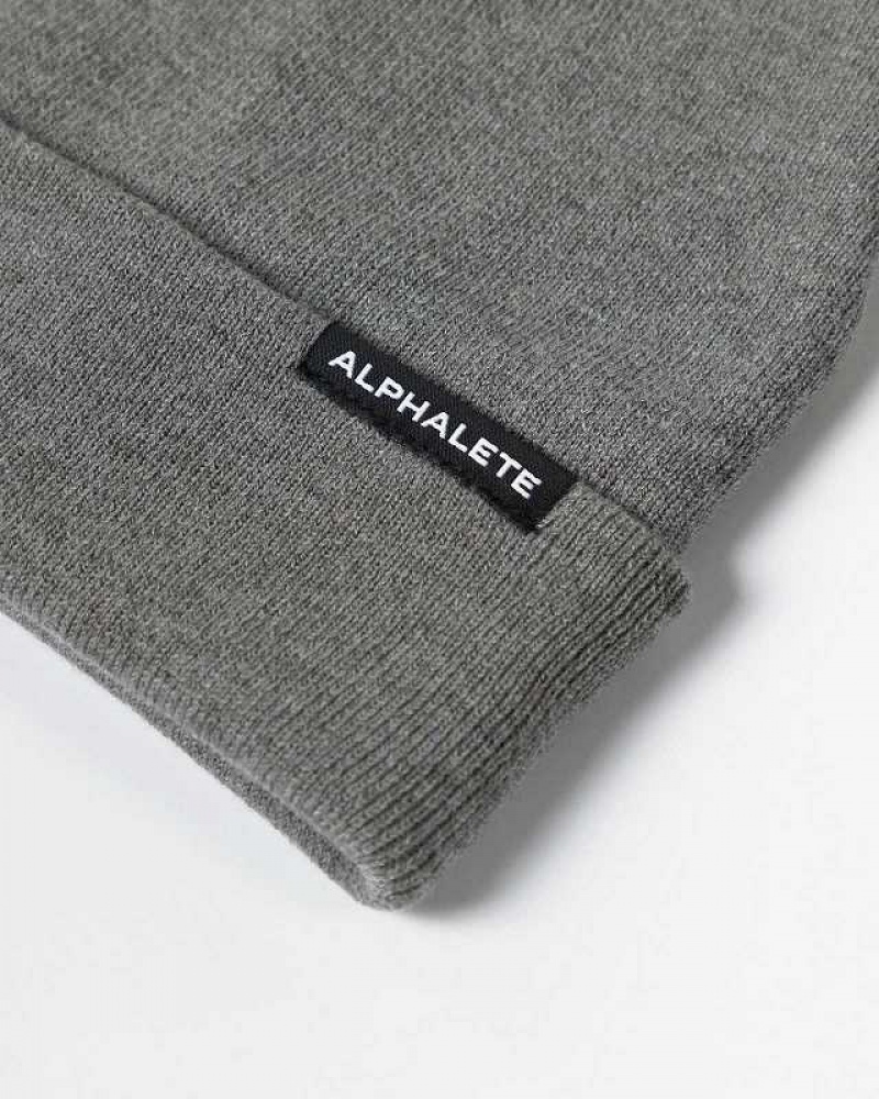 Gorro Alphalete Essential Foldover Unisex Grises | Mexico-649802