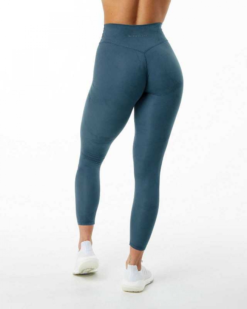 Leggins Alphalete Alphalux Wonder Mujer Azules | Mexico-957012