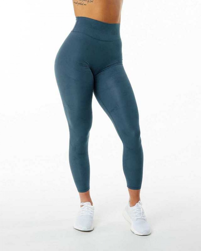 Leggins Alphalete Alphalux Wonder Mujer Azules | Mexico-957012