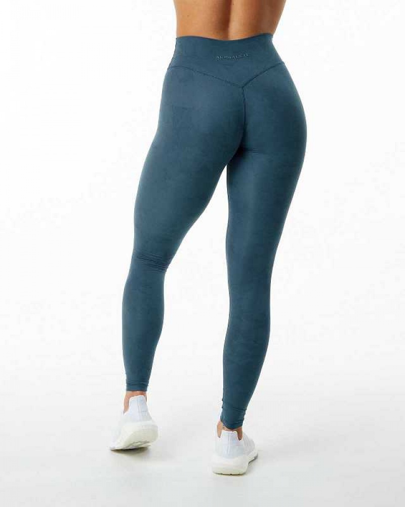 Leggins Alphalete Alphalux Wonder Mujer Azules | Mexico-092487