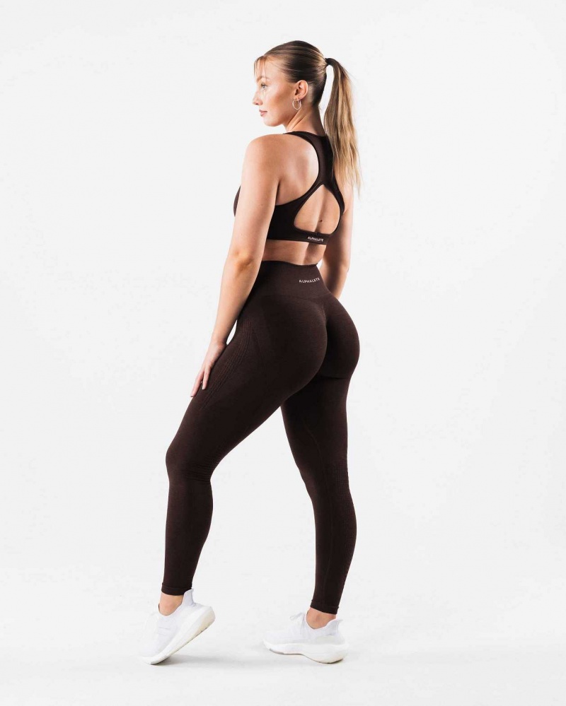 Leggins Alphalete Amplify Contour Mujer Marrom | Mexico-912870