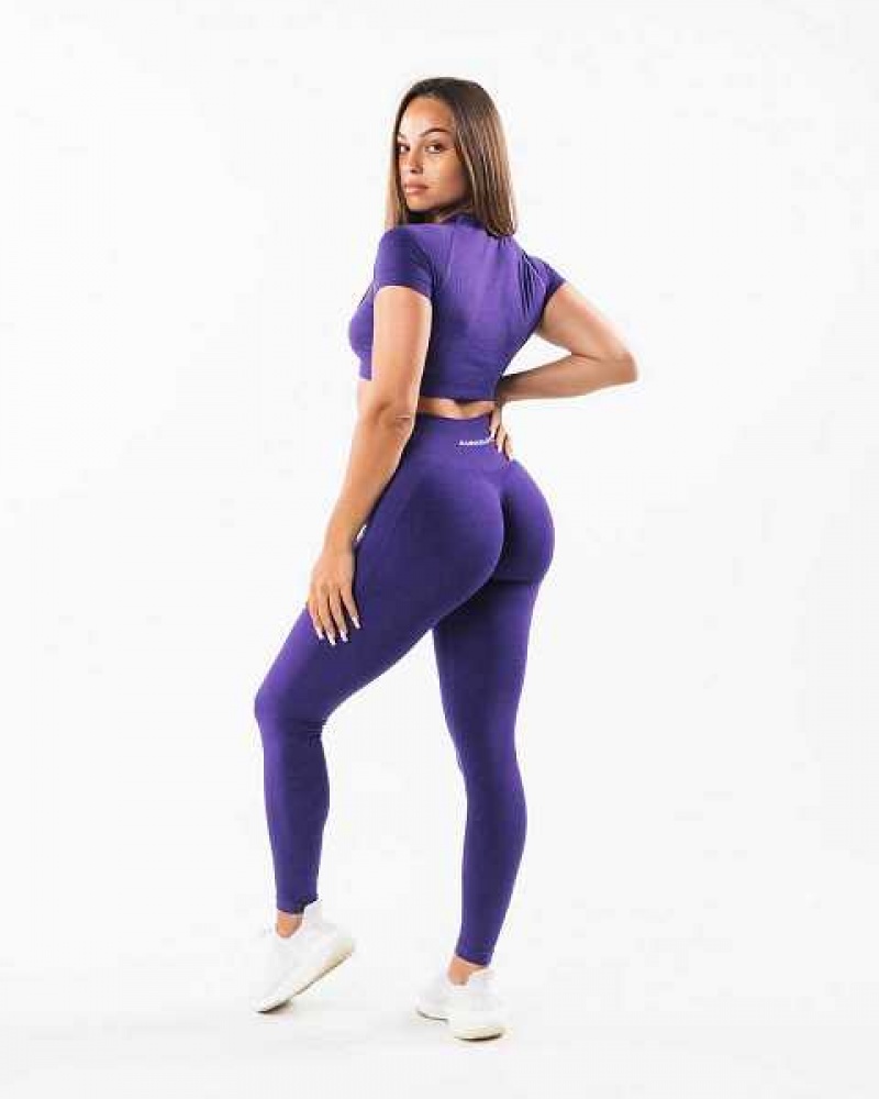 Leggins Alphalete Amplify Mujer Morados | Mexico-639824