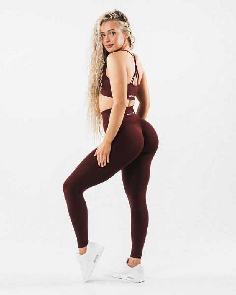 Leggins Alphalete Amplify Mujer Rojos | Mexico-380145