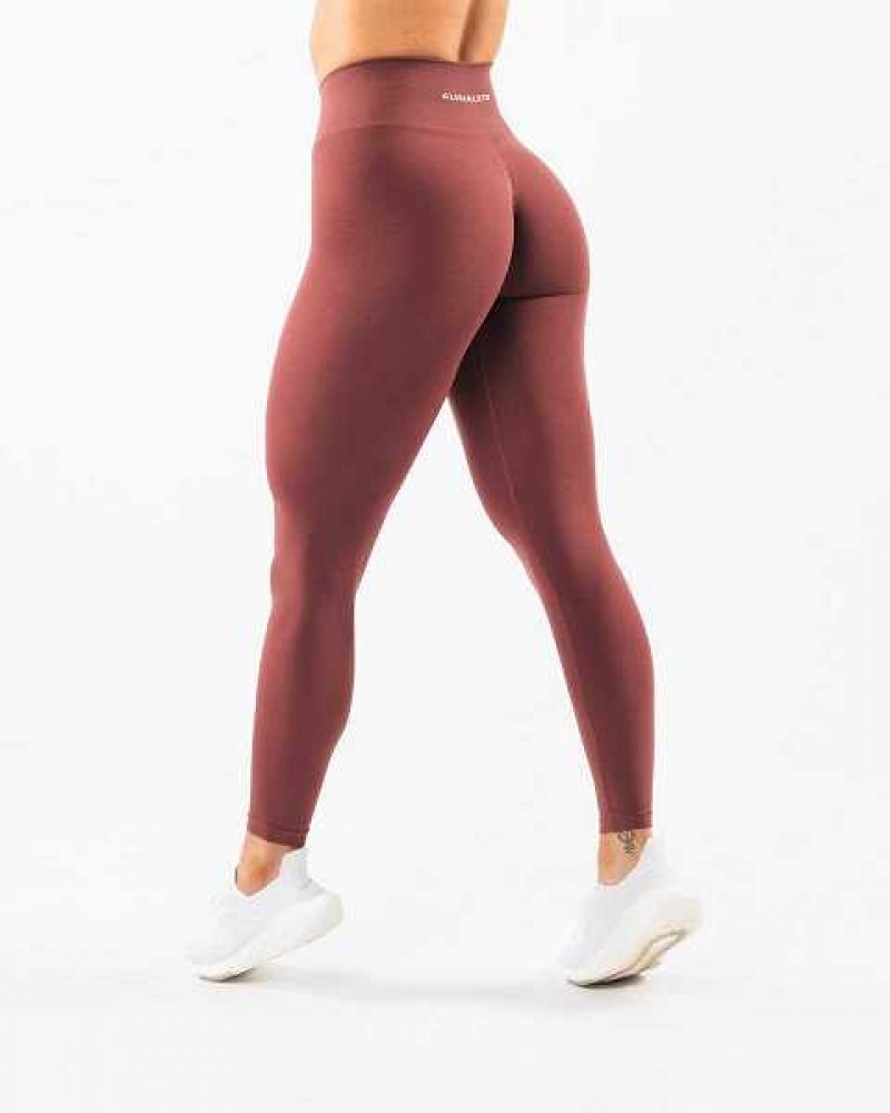 Leggins Alphalete Amplify Mujer Rojos | Mexico-940315