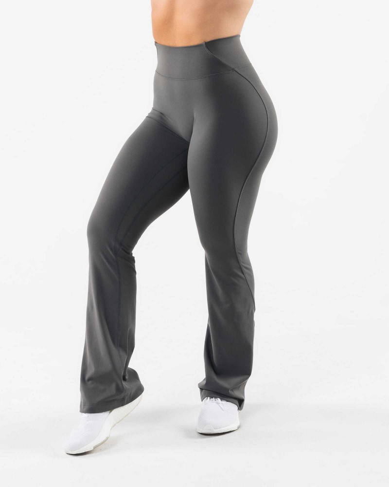 Leggins Alphalete Aura Flared Mujer Grises | Mexico-645310