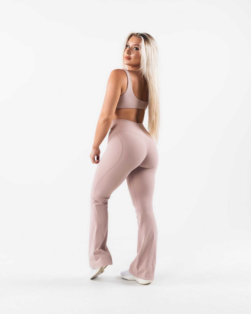 Leggins Alphalete Aura Flared Mujer Marrom | Mexico-302197