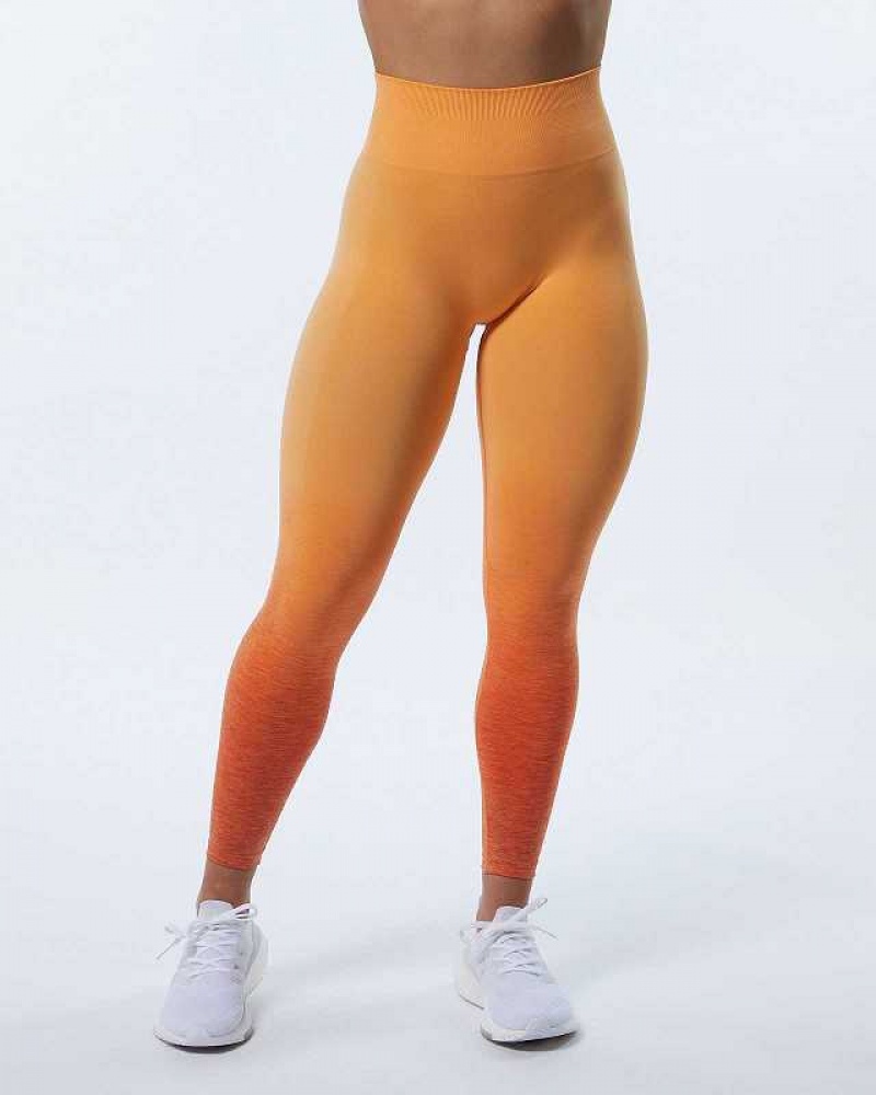 Leggins Alphalete Ombre Amplify Mujer Naranjas | Mexico-309527