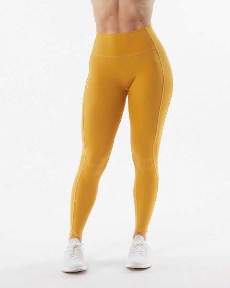 Leggins Alphalete Pulse Kinetic Mujer Amarillos | Mexico-837219