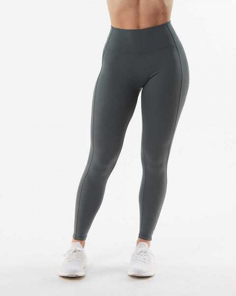 Leggins Alphalete Pulse Kinetic Mujer Beige Grises | Mexico-924058