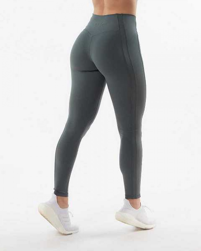 Leggins Alphalete Pulse Kinetic Mujer Beige Grises | Mexico-924058