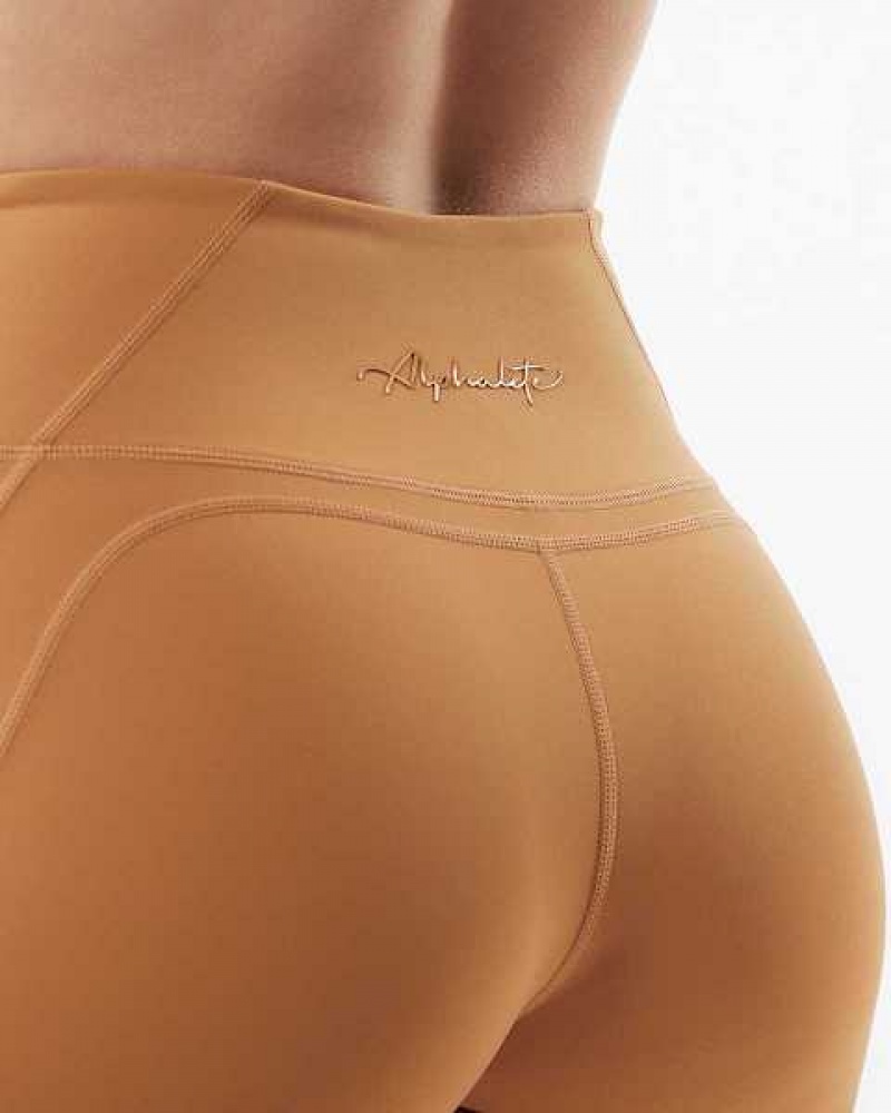 Leggins Alphalete Pulse Surge Mujer Marrom | Mexico-361789