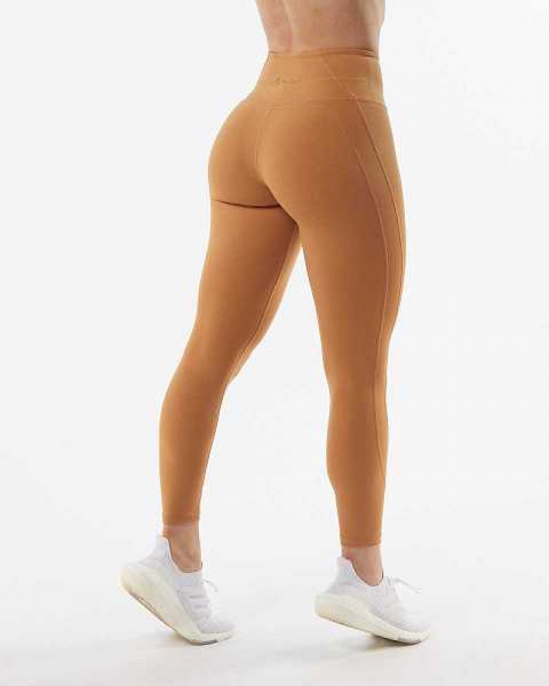 Leggins Alphalete Pulse Surge Mujer Marrom | Mexico-361789