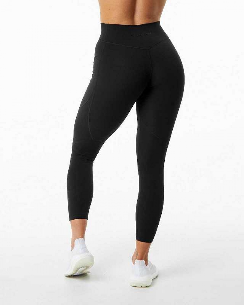 Leggins Alphalete Surface Pocket Mujer Negros | Mexico-571420