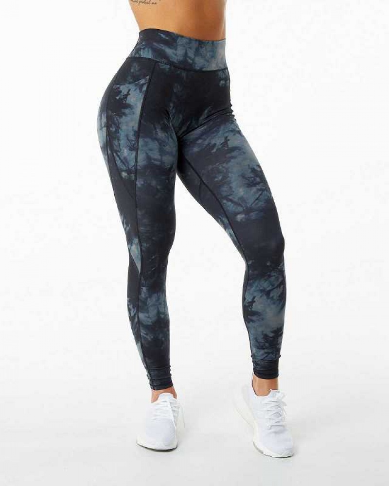 Leggins Alphalete Surface Pocket Mujer Negros | Mexico-278015