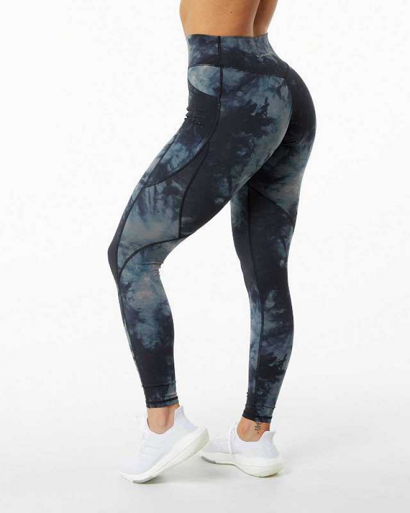 Leggins Alphalete Surface Pocket Mujer Negros | Mexico-278015