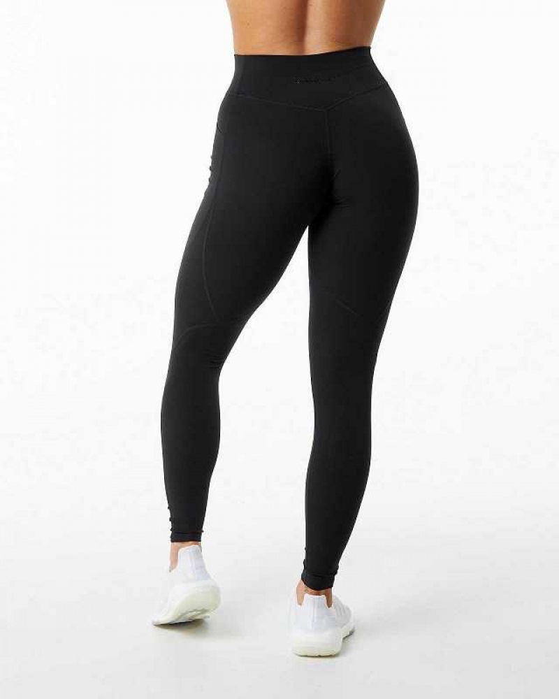 Leggins Alphalete Surface Pocket Mujer Negros | Mexico-723961