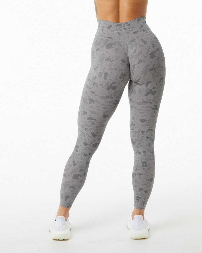 Leggins Alphalete Surface Power Mujer Grises | Mexico-184532