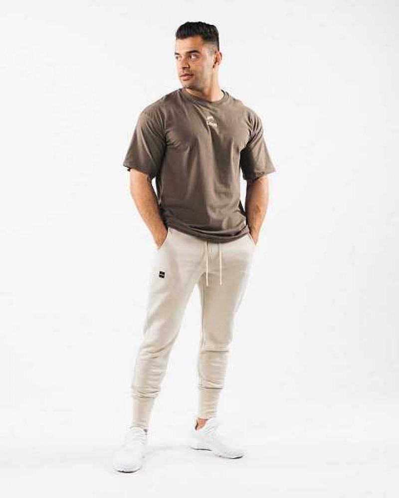 Pantalones Jogger Alphalete Academy Club Hombre Marrom | Mexico-560179