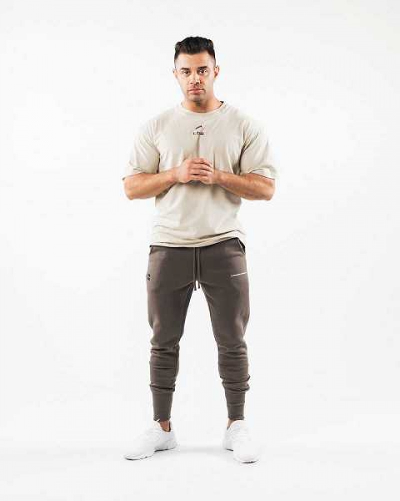 Pantalones Jogger Alphalete Academy Club Hombre Marrom | Mexico-973658