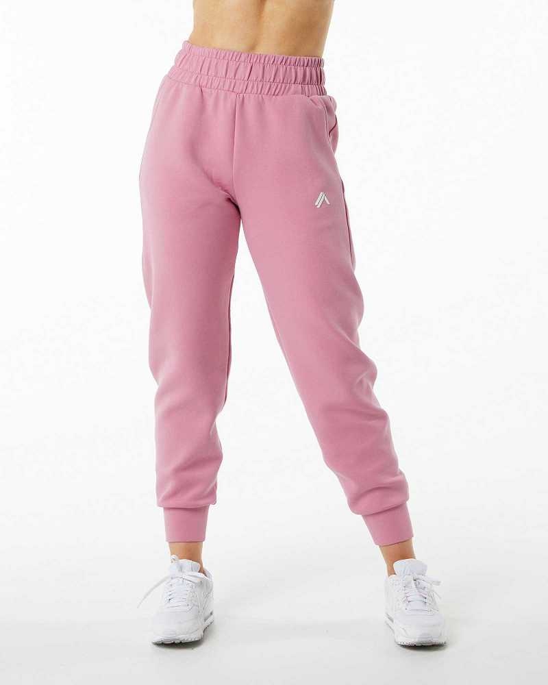 Pantalones Jogger Alphalete ELMTS Cuffed Mujer Rosas | Mexico-518694